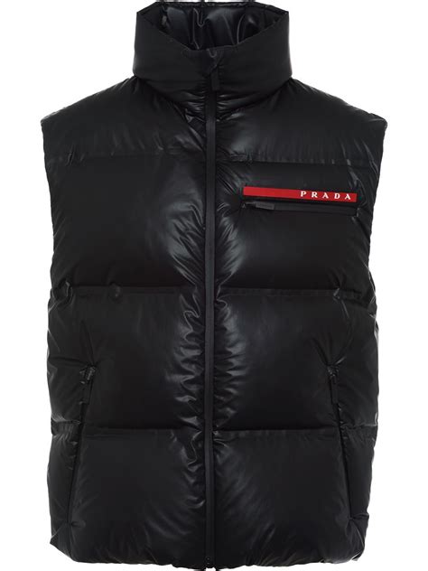 prada gilet puffer|prada waistcoat.